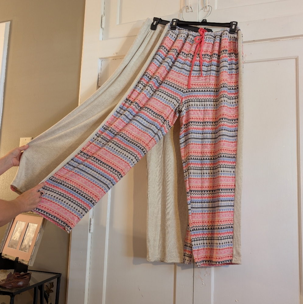 Cuddl Duds Pink Multi-Stripe Cozy Pajama Pants